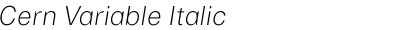 Cern Variable Italic